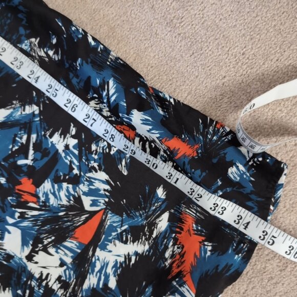 Nordstrom Halogen Abstract Lightweight Summer Artsy Shift Retro Dress M - Picture 5 of 10